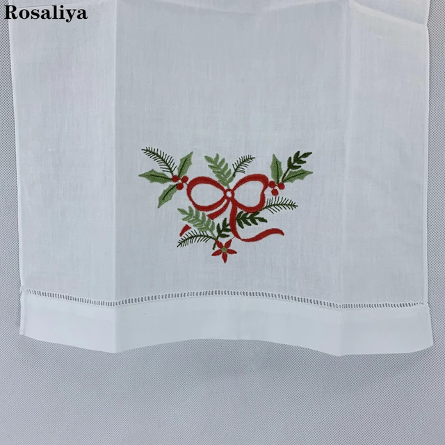 Fehér Vászon Hímzett Virágcsomagok Unisex Hankies Különleges Alkalmakkor - Image 5