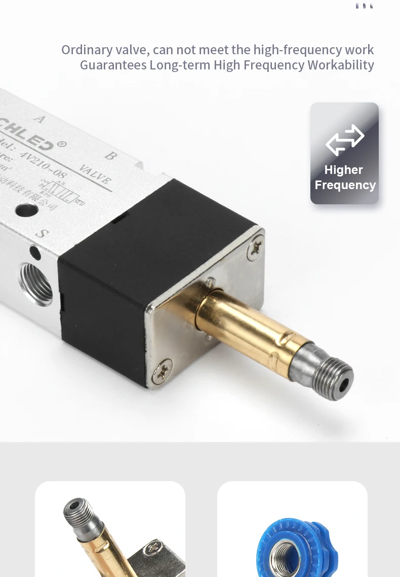 válvula de controle pneumático, dc 12v, 24v, 110v ac