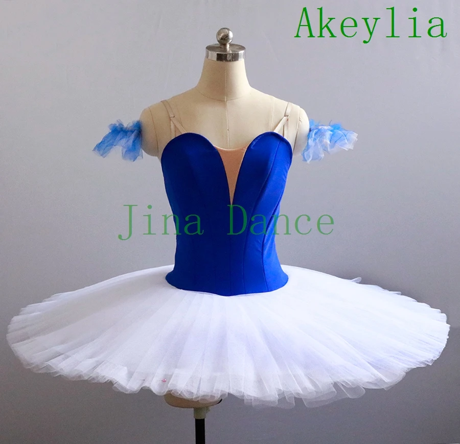 Without decoration Blue Bird Classical Ballet Tutu Women Show Stage Professional Pancake Platter Stage Ballet Dress For Sale