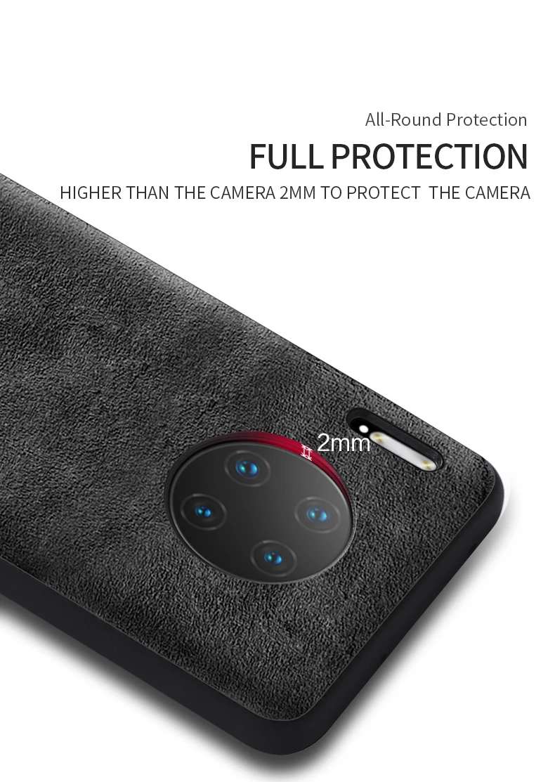 SanCore чехол для телефона для HUAWEI Mate30/Pro Чехол ALCANTARA Кожаный Модный чехол из ТПУ в деловом стиле для телефона Роскошный чехол для телефона