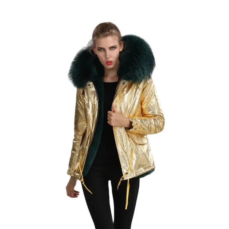 

Женская Повседневная парка, темно-зеленая толстая подкладка из искусственного меха, верхняя одежда Mr Mrs, меховая парка с капюшоном