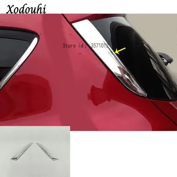 

For Ford Kuga Escape 2013 2014 2015 2016 Car Styling Cover Tail Rear Spoiler Wing Side Triangle Molding Window Bezel Trim 2pcs