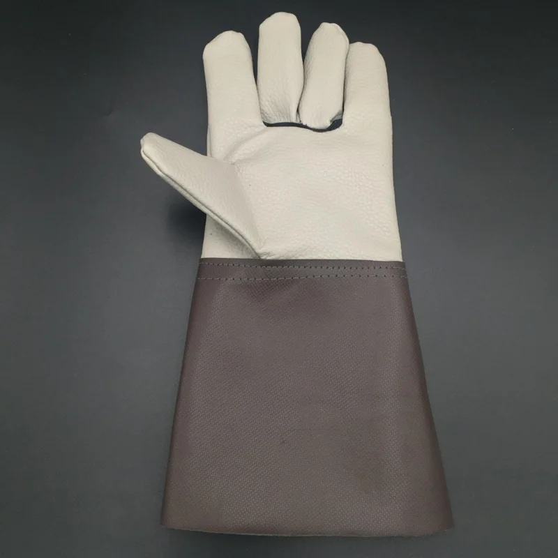 5 пар/лот Сварка перчатки коровьей безопасности вырезать устойчивостью перчатки 36 см изоляция износостойких защиты перчатки прочный GST025