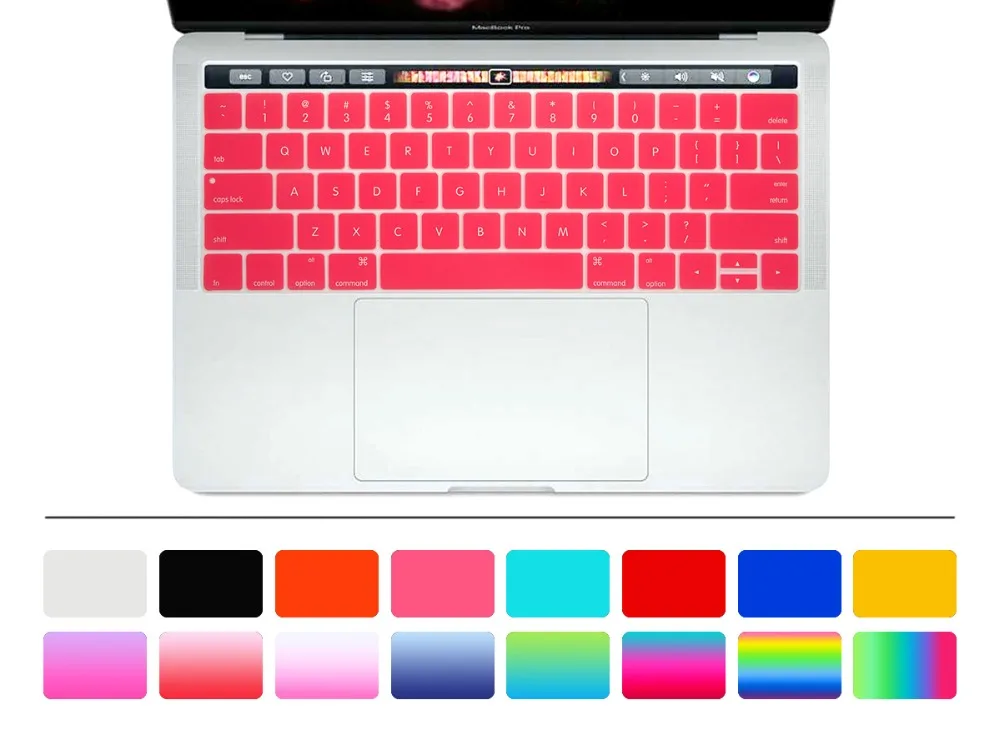 Силиконовый чехол HRH для клавиатуры США защитная пленка Macbook Pro 13 3 A1706 A1989 A2159 и 15 4