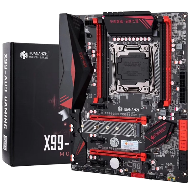HUANANZHI X99 AD3 материнская плата с M.2 NVMe слот LGA2011 3 DDR3 4 канала x USB3.0 10 SATA3.0