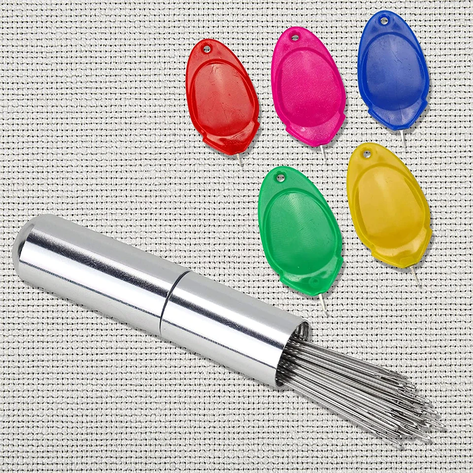 QUARKZMAN 200 Aghi Da Cucito Con Occhiello Grande (40mm): Acciaio Inox, Perfetti Per Pelle, Maglieria E Rammendo