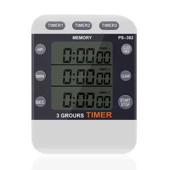 

Tools Triple Count Down Loud Alarm Digital Timer LCD Display Cooking Kitchen Magnetic Gadgets Clock Multifunction