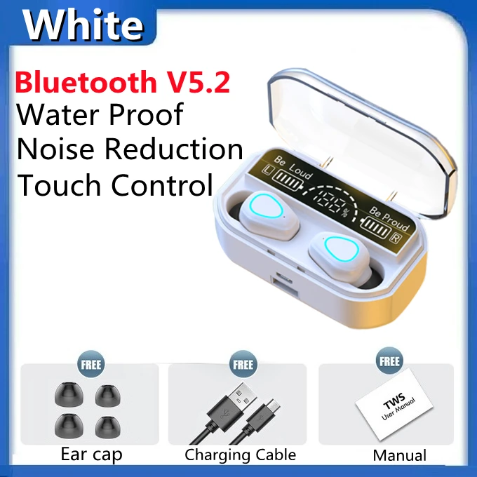 TWS Bluetooth 5.2 Earphones 3500mAh Charging Box New Wireless Headphone 9D Stereo Sports Waterproof Earbuds Headsets With Mic 