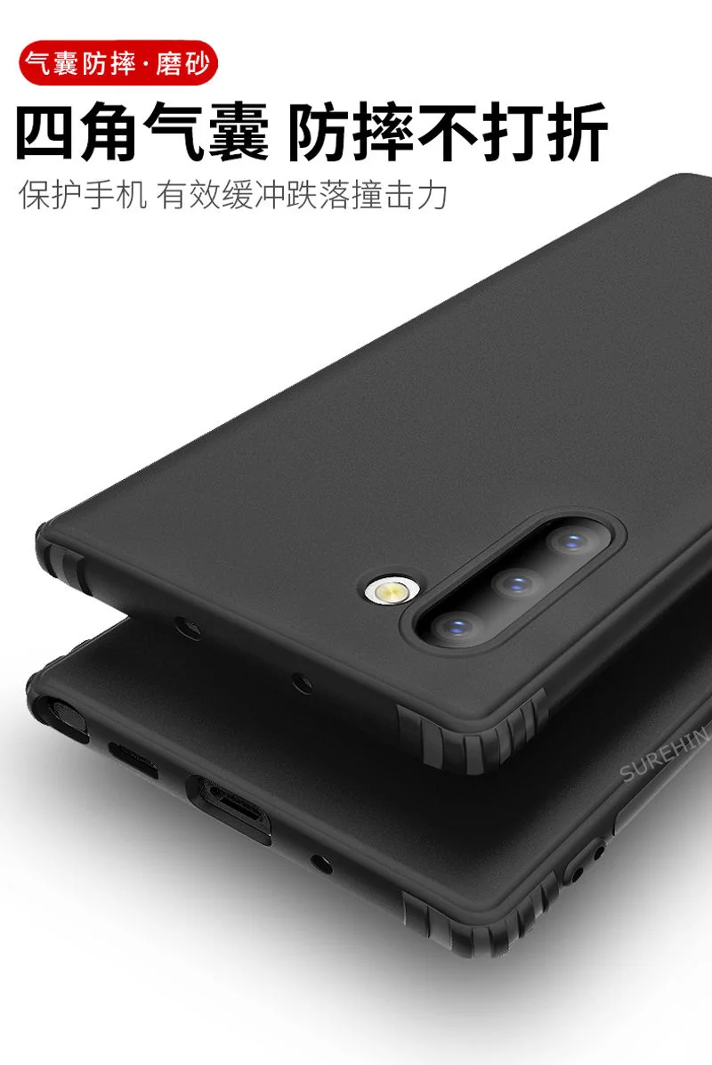SUREHIN case for Samsung galaxy Note 10+ cover pro S10e Plus 9 clear soft matte black skin for samsung galaxy note 10 plus case