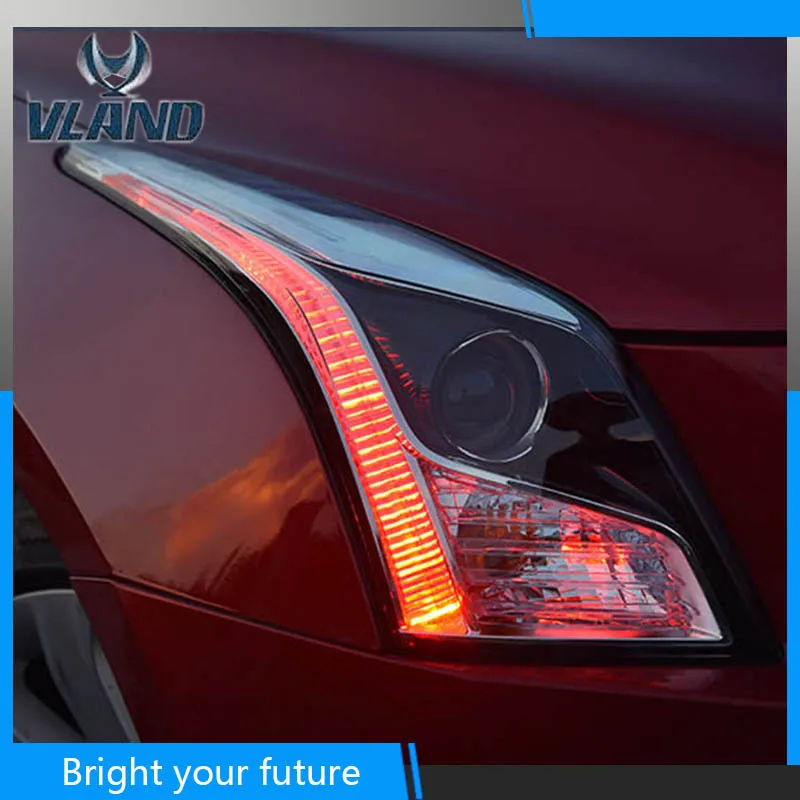 Фара для Cadillac ATSL 2014 2015 2016 2017 светодиодный головной фонарь HID объектив ближний свет