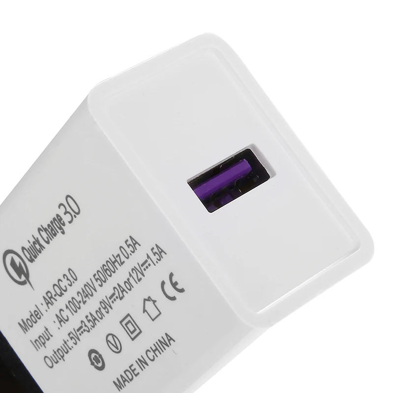 3,0 USB ЕС вилка Смарт IC настенное быстрое зарядное устройство 18 Вт мобильный телефон в 4 раза быстрее зарядное устройство адаптер защита от перегрузки по току
