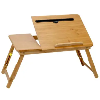 

Multifunctional Tablet PC Table Foldable Laptop Stand Desk Tablet PC Holder Bamboo Table without Drawer