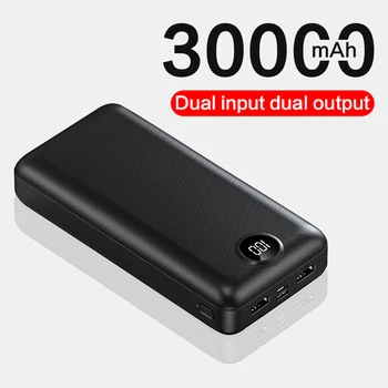

30000mAh Power Bank Dual Input USB Battery Bank External Battery Poverbank for All Mobile Phone Portable Power bank for iPhone X