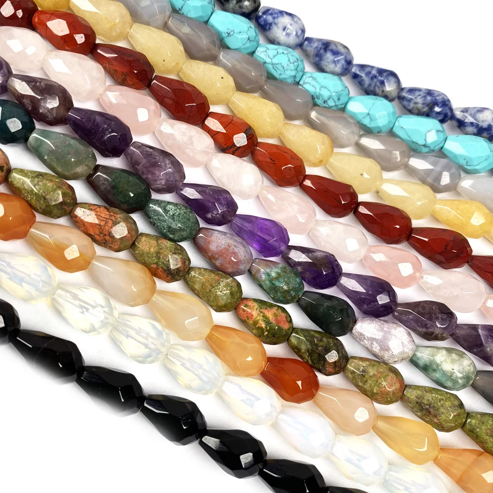 

Natural Stone Water Drop Shape Beading Crystal Semifinished Loose Beads For Jewelry Making DIY Necklace Bracelet Accessories