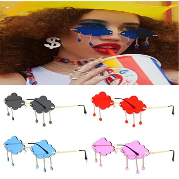 

Sunglasses Cloud Frameless Sun Glasses Clouds Women 2020 Fashion Eyewear Personality Steampunk Glasses Frameless Shadow