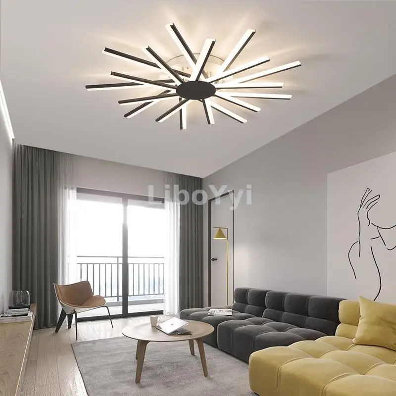 

Modern LED Chandeliers For Living Room Bedroom Dining Room White Finished Chandelier Lights Home lighting Fixtures AC110V AC220V