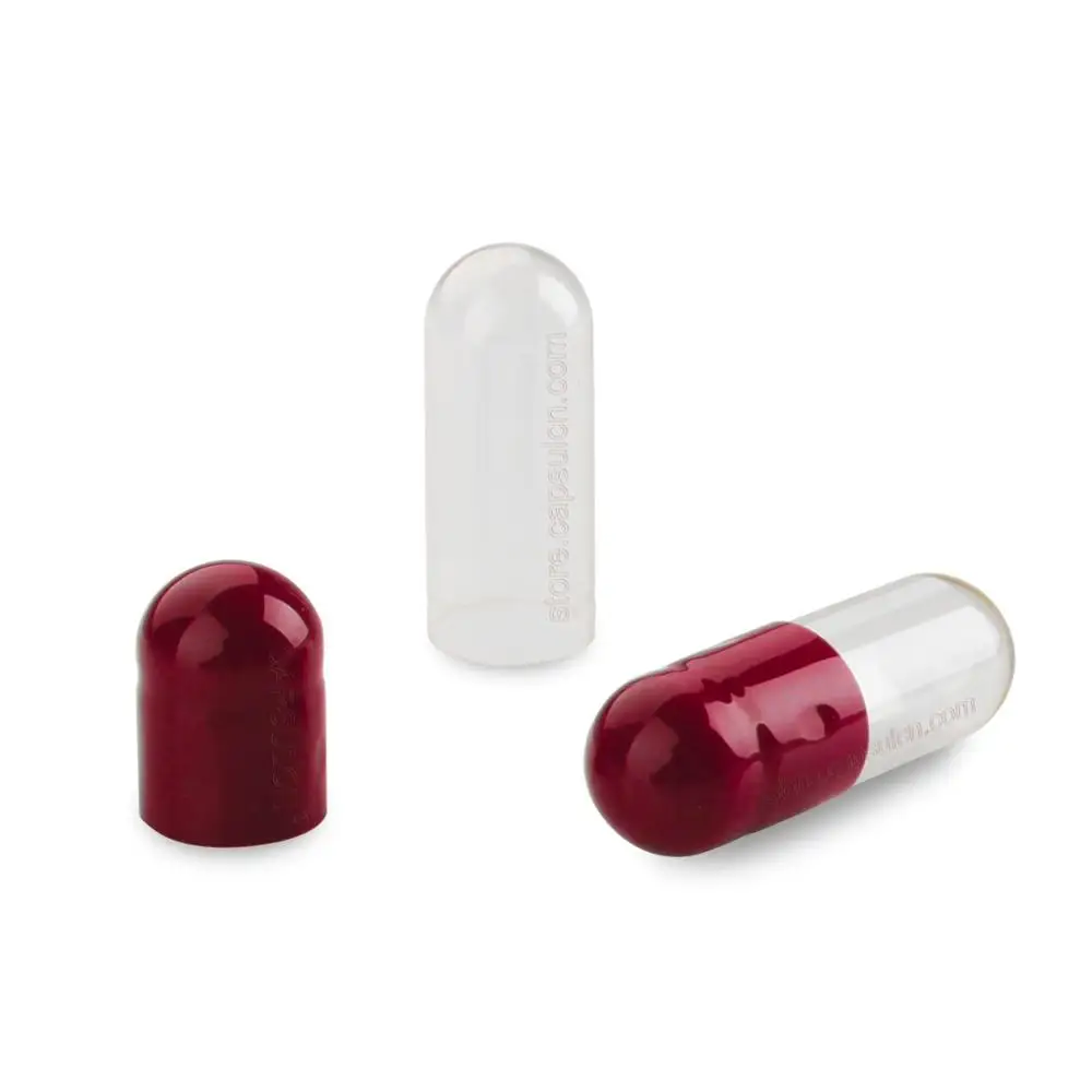 

Free Shipping!!! 5000 Pieces / Carton Size 4 Empty Gelatin Capsules For Filler Machines Red & clear/ Colored
