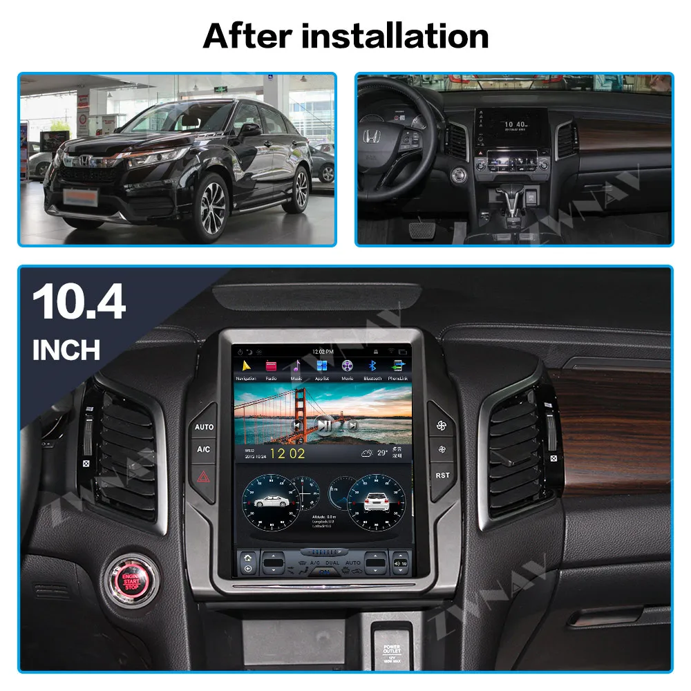 

For HONDA AVANCIER 2017 2018 Vertical IPS Screen Tesla Android 9 PX6 4+64GB DSP CARPLAY GPS Navi Car Player Head Unit Stereo