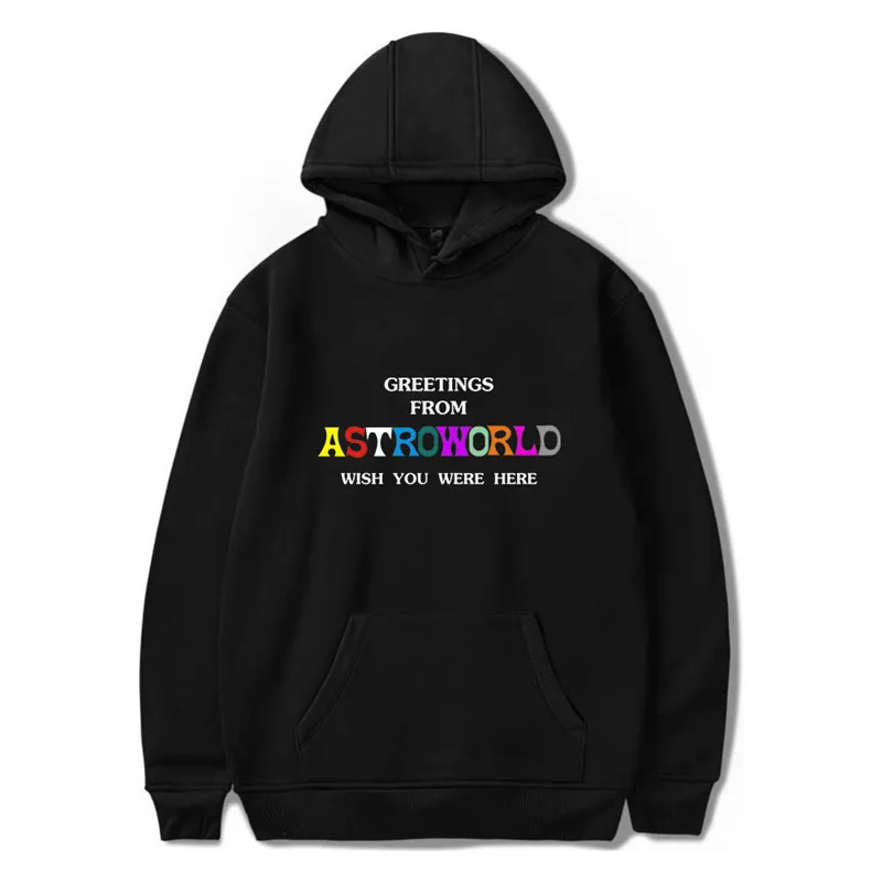 С изображением Трэвиса Скотта ASTROWORLD WISH YOU WAS HERE Hoodies модная толстовка с текстовым принтом в уличном стиле мужской пуловер Толстовка - Цвет: black 8905