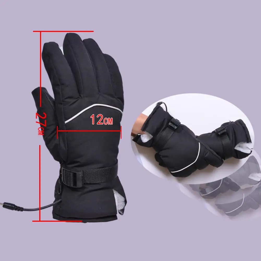 Перчатки с подогревом для мотоцикла, электромобиля, перезаряжаемые Утепленные перчатки, сохраняющие тепло, мужские и женские перчатки для катания на лыжах и сноуборде