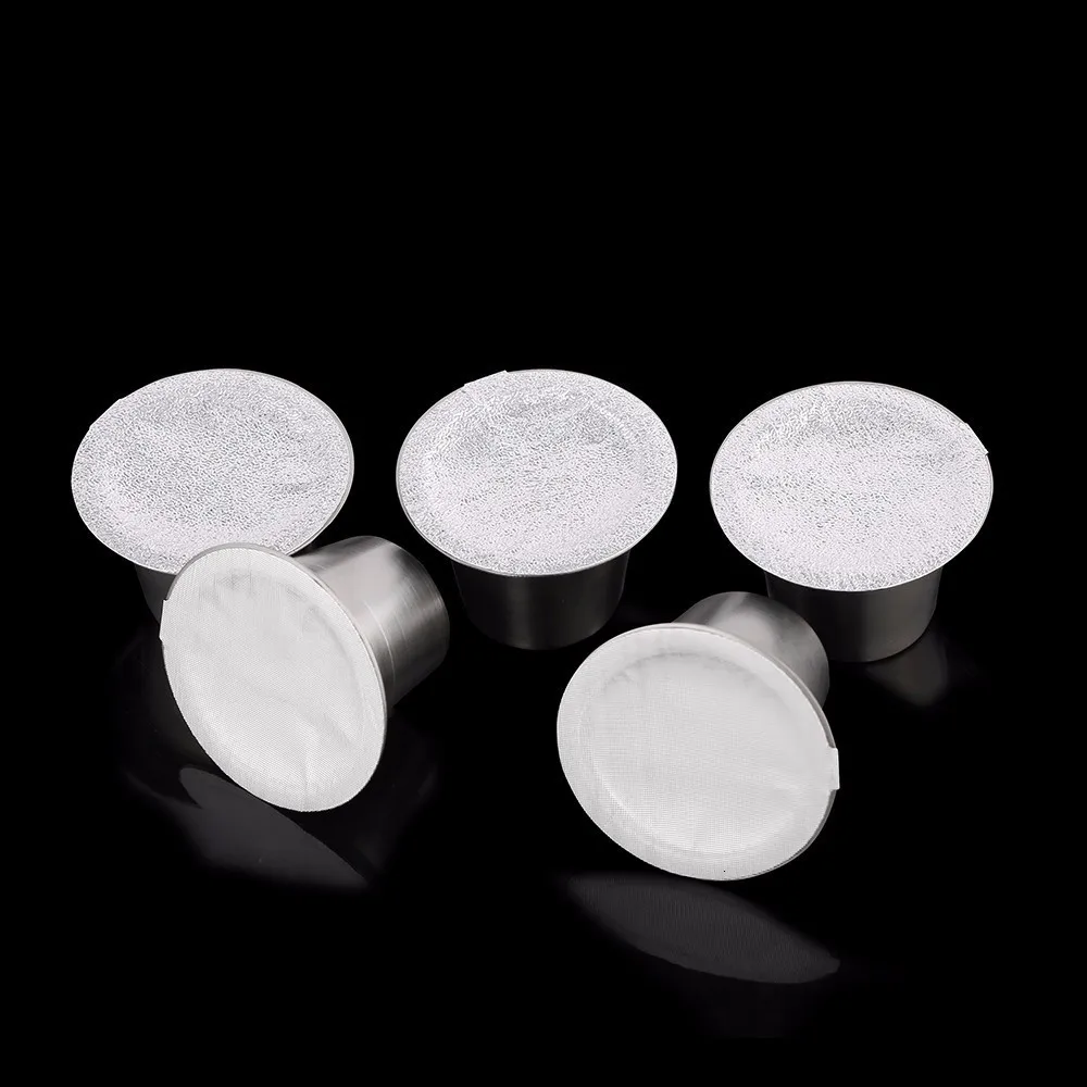 40pcs Seals Refill Nespresso Coffee Capsulas Stickers Refillable Nespress Coffee Pod Films Reusable Italian Coffee Filters 3
