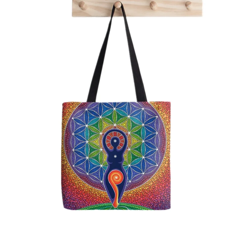 Shopper Pride Rainbow Abstract Tote Bag Print Tote Bag women Harajuku shopper handbag girl Shoulder shopping bag Lady Canvas Bag