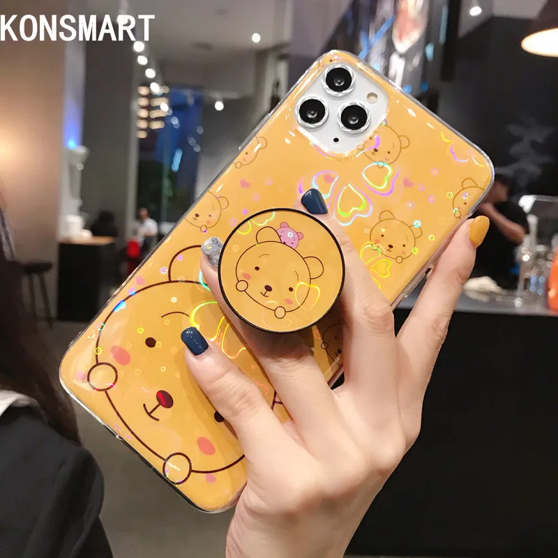 

For Samsung Galaxy S11 Pro S11 S11E S11 Plus Colorful Glitter Cute Cartoon Silicone Cover For Samsung A51 A71 M80S With Holder