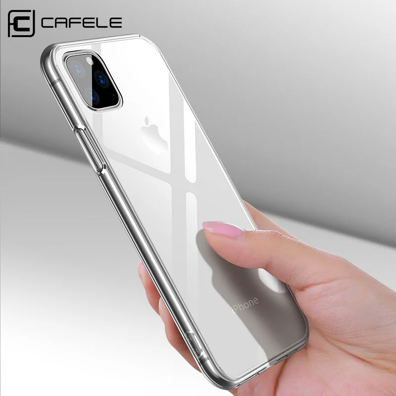 Cafele для iPhone 11 Pro Max чехол прозрачный TPU edge + закаленное стекло задняя панель pro max