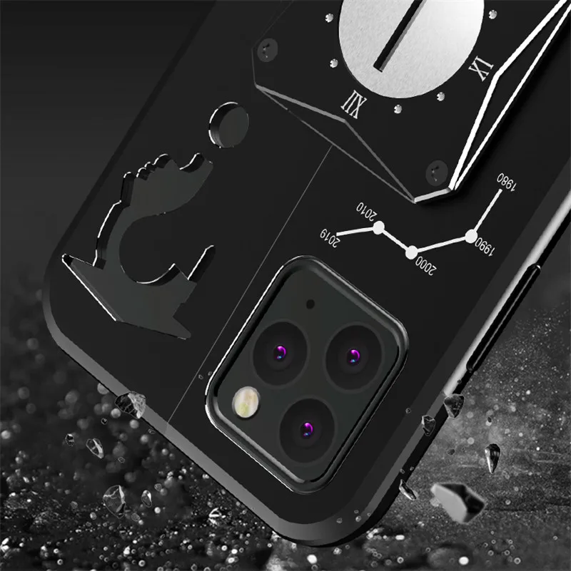 Противоударный защитный чехол для iPhone 11 чехол Роскошный Металлический Xr чехол механический чехол для iPhone 7 8 Plus X Xr Xs Max 11 Pro Max Funda