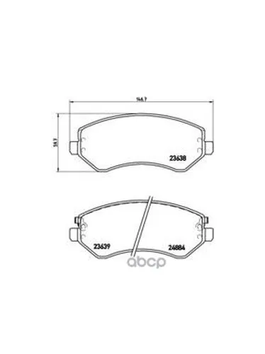 Колодки Тормозные Передние Brembo P37007 Brembo арт. P37007