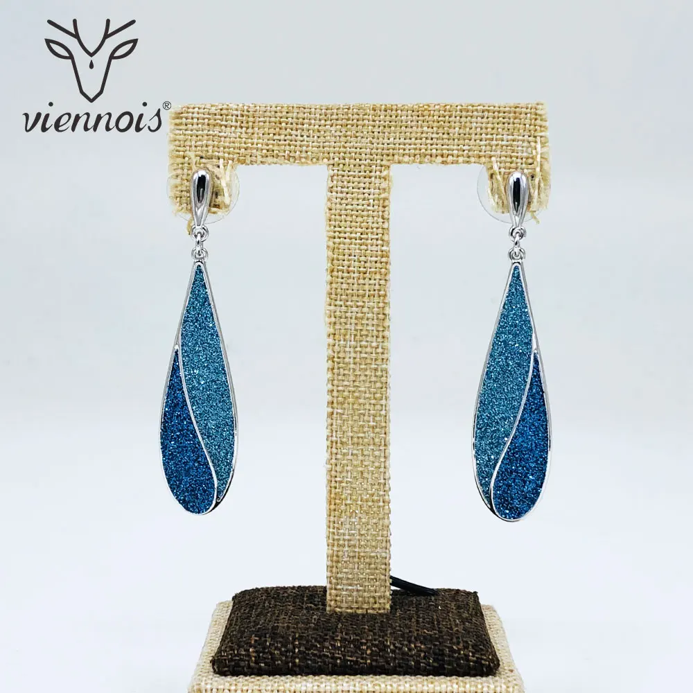 Viennois Drop Earrings More Color For Geometry Earrings Female Wedding Party Jewelry