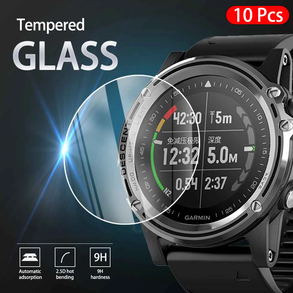 10 шт. 9H Премиум Закаленное стекло для Garmin Watch Descent Mk1 / Mk2 Mk2i защитная пленка аксессуары Swim 2|Смарт-аксессуары| |