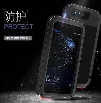 

LOVE MEI Metal Waterproof Case For Huawei P10 Shockproof Cover For Huawei P10 Plus Case Aluminum Protection P10 Gorilla glass
