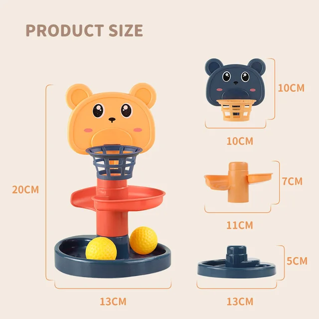 Baby Toy Rotating Rolling Ball Gliding Tower Toddler Toy Rotating Early Educations Track Ball Stacking Toy Gift Box For Children 5