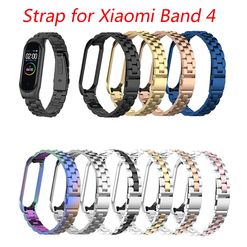 Металлический браслет из нержавеющей стали для Xiaomi Mi Band 6 5 4 3 на запястье MiBand4 Band6 |
