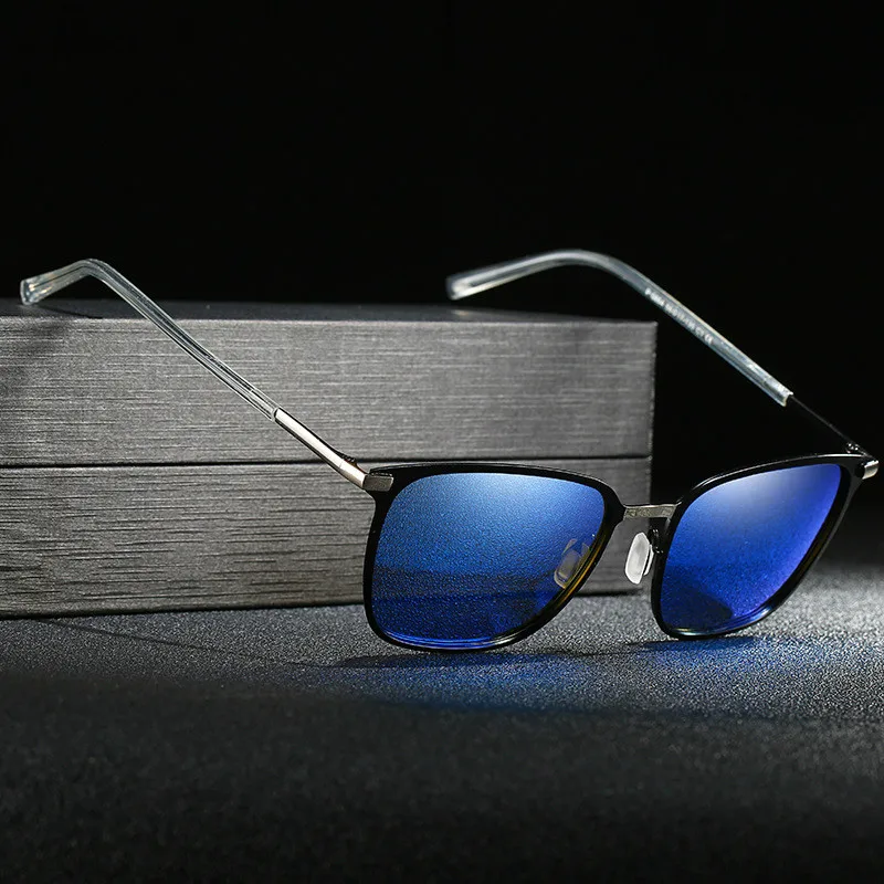 Винтажные квадратные поляризационные солнцезащитные очки для мужчин брендовые