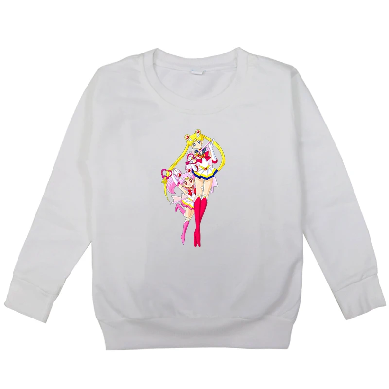 Hoodies 1 Sailor Moon/детская повседневная одежда для девочек с принтом Felpe ragaza; сезон весна-осень; Толстовка для маленьких мальчиков; хлопковая блузка; детские толстовки - Цвет: Hoodies 1