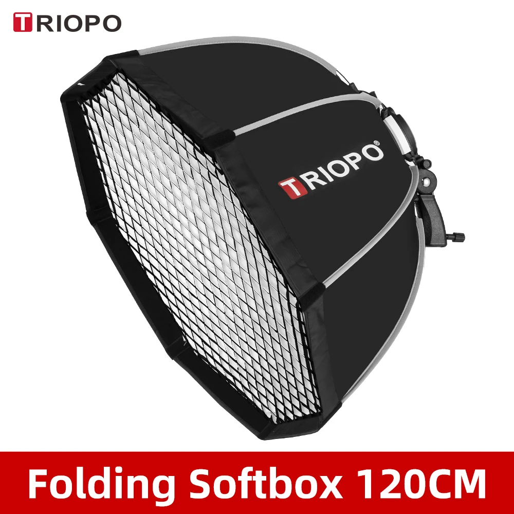 Triopo KS120 120cm Speedlite Portable Octagon Umbrella Softbox with Honeycomb Grid Outdoor Flash  Soft Box for Canon Nikon Godox