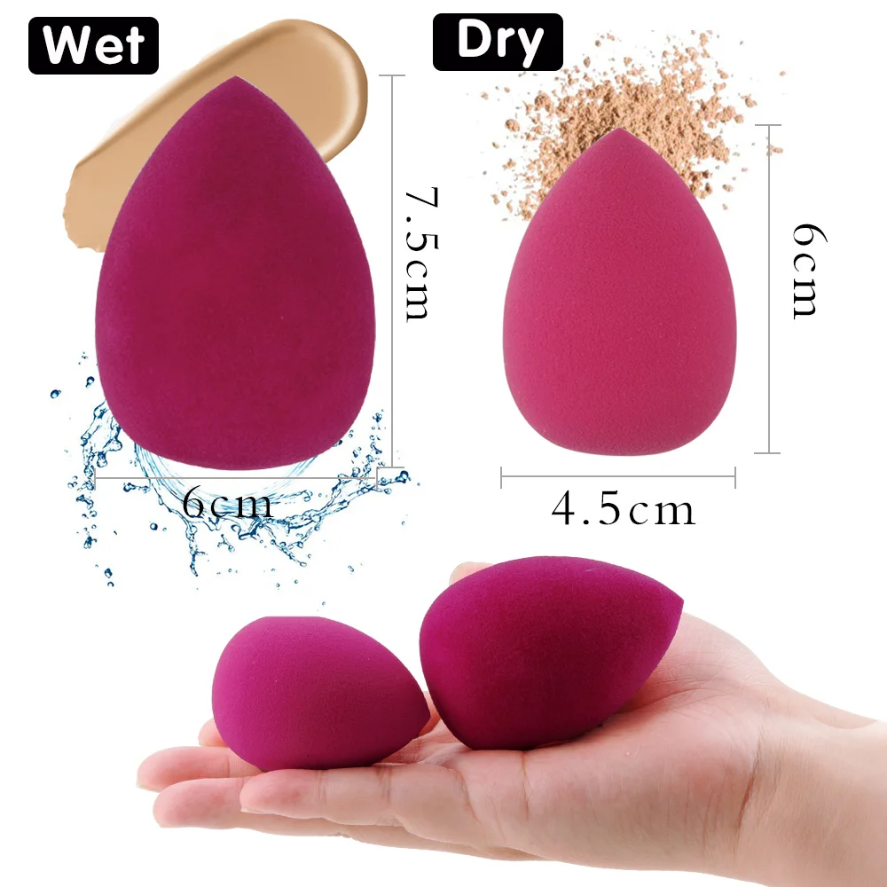 10/20/50Pcs Cosmetic Puff Women's Foundation Makeup Sponge Beauty Face Cosmetics Blending Sponge Water Drop Shape Makeup Puffs 6