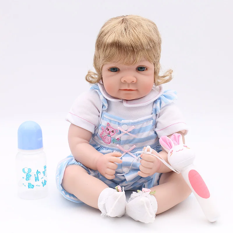 

22 Inch handmade Silicone Reborn baby Dolls l.o.l Bebe boneca reborn toddler Girls Toys real Newborn babies XMAS Gifts NPK