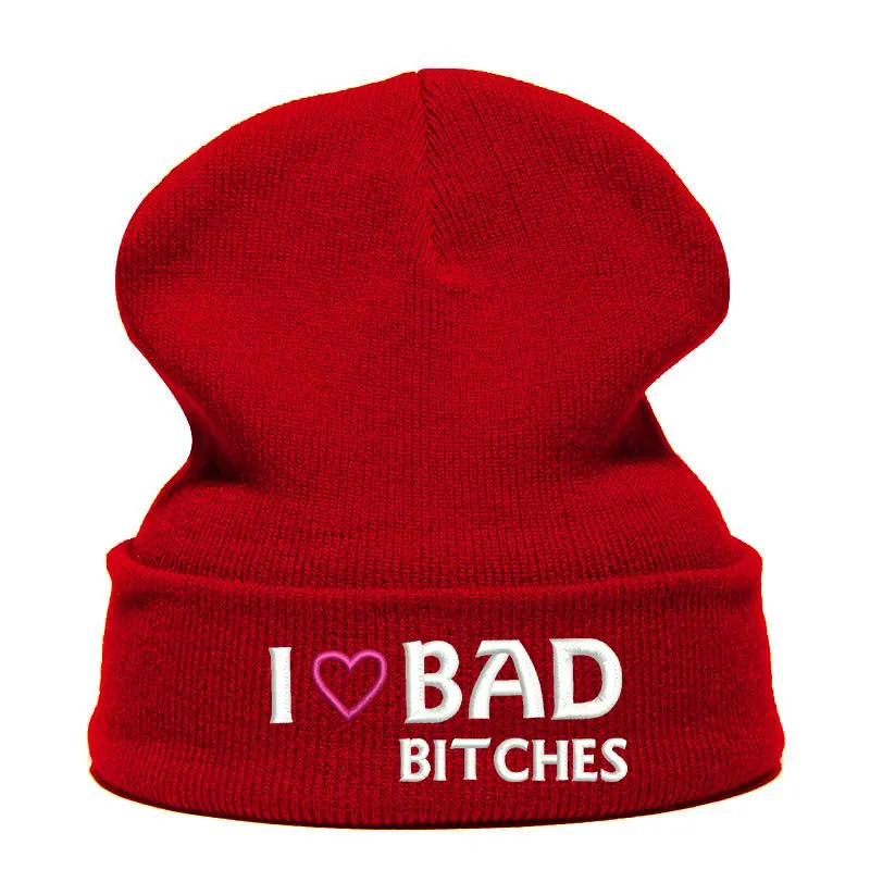 Шапка бини Skullie вязаная шапка носок Зимняя Вышивка крутой панк для мужчин и
