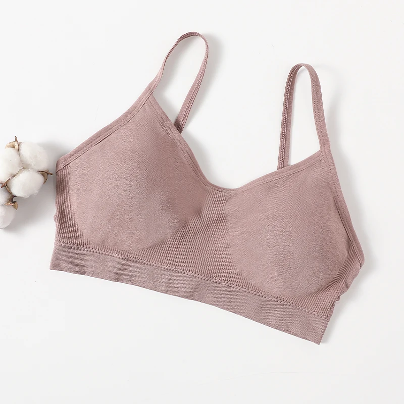 Women's Seamless Push-Up Tube Top - Soft, Non-Wired, Solid Color Crop Top Lingerie