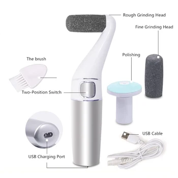 

Electric Foot Care File Pedicure Tools For Heels Removes Dry Dead Hard Cracked Skin Grinding Foot USB Charge Electric Foot File