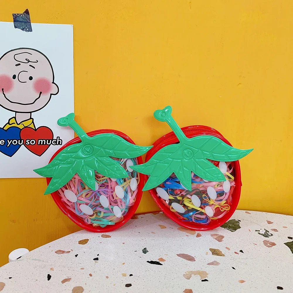 60 упак./лот DIY простой мульти ананасов и клубники; резинкой эластичность детские одноразовые резинки для волос инструмент для укладки волос аксессуар HA1677