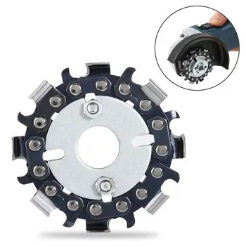 

Angle Grinder Chain Disc Anti-Kickback 2.5 Inch 8 Teeth Wood Carving Disc Saw Blade With Double Saw Teeth