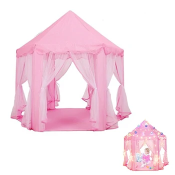 

Portable Children Tent Toy Ball Pool Princess Girl'S Castle Play House Kids Small House Folding Playtent Star Curtain Light Tent