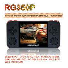 Consola de juegos Retro RG350P, pantalla IPS de 3,5 pulgadas, reproductor de vídeo, salida de TV portátil, PS1, SNES