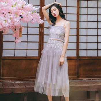 

Make spot "pheromones fragments" morandi purple dress heavy embroidery small condole RMB price