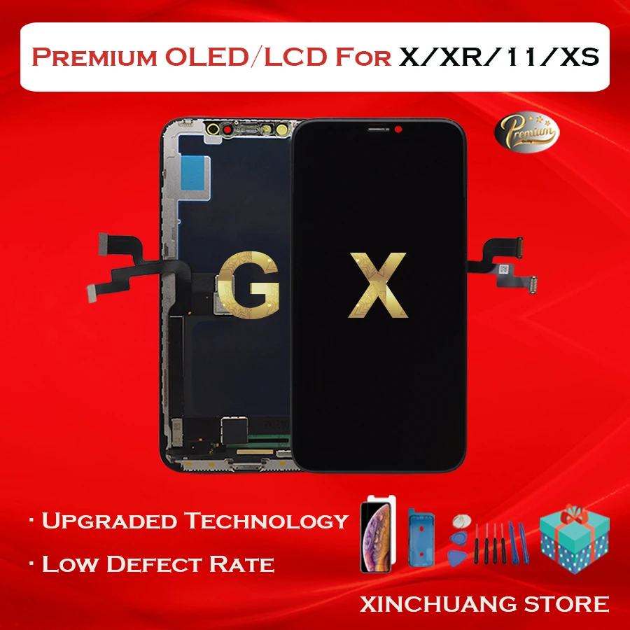 Premium Quality LCD For iPhone X 11 XR XS MAX Screen OLED Display Replacement With 3D Touch True Tone No Dead Pixel With Tools