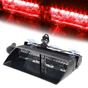 

Flashing Strobe Light 12V 48W W/ Mounting Bracket Car 16-LED Flash Light